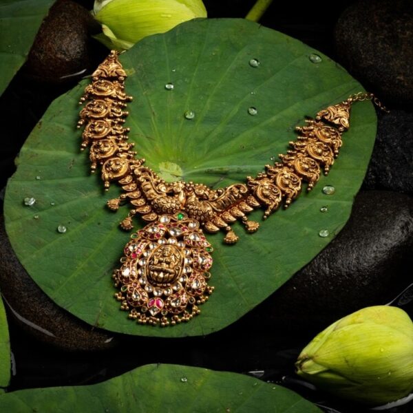 Antique lakshmi gold necklace