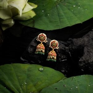 Gold Jhumka Earrings