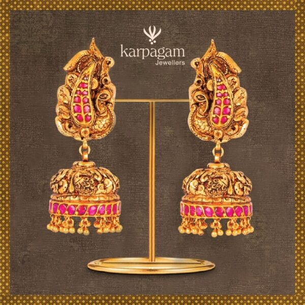 Golden Jhumka Earrings