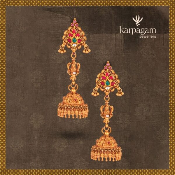 Long Jhumka Gold Earring