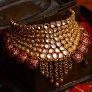 Bridal Gold Choker Necklace