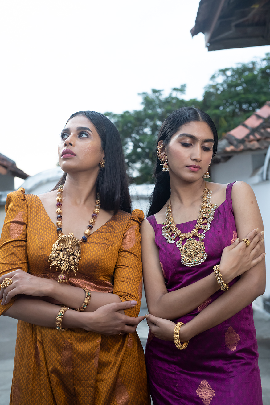 Gold Toned Necklace Set