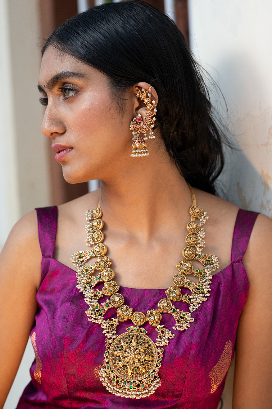 Peacock Chakra Necklace Set